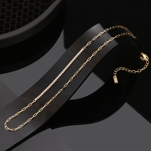 Title 5, S925 Sterling Silver 4A Zircon Tennis Necklace,...