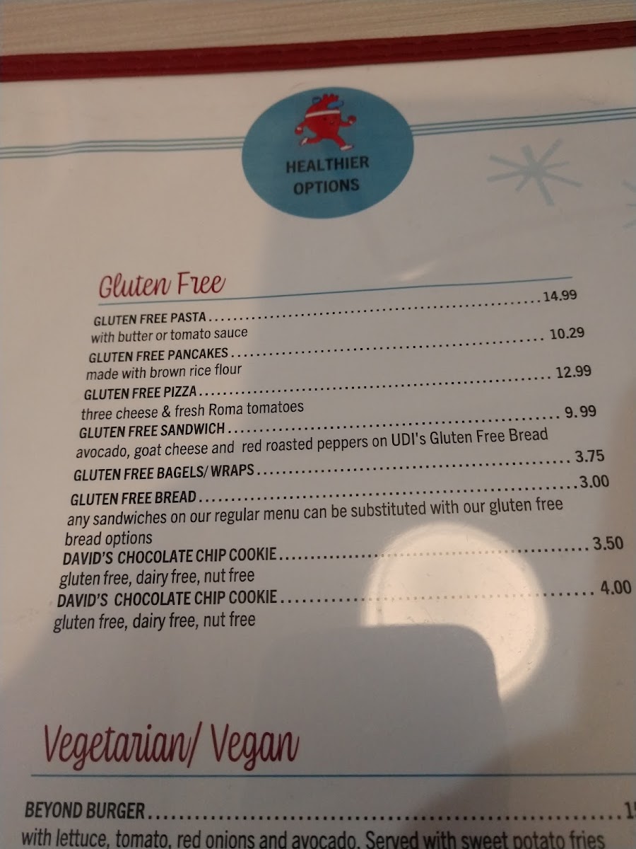 Bronxville Diner gluten-free menu