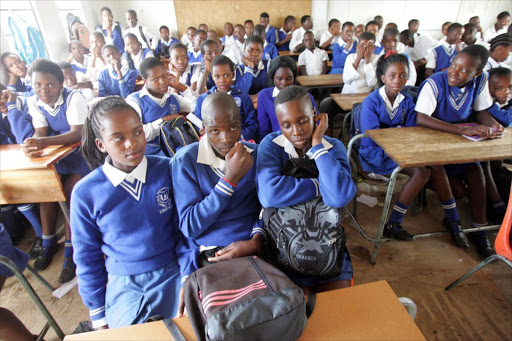 Some classes at Makgongoana High School are overcrowded, making learning and working conditions poor for pupils and teachers alike. Picture credit: Antonio Muchave.