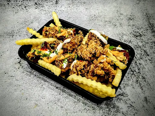 Chicken Popcorn Loaded Fries