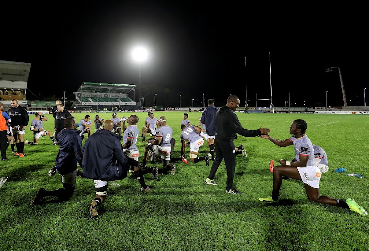 Guinness PRO14, Sportsground, Galway 9/9/2017 Connacht vs Southern Kings The Southern Kings after the game.