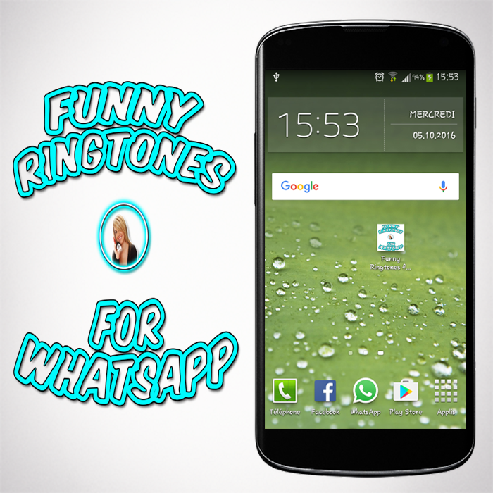 Android application Funny Ringtones for Whatsapp screenshort