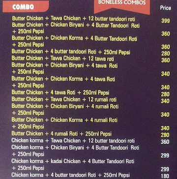 Biryani Haweli menu 