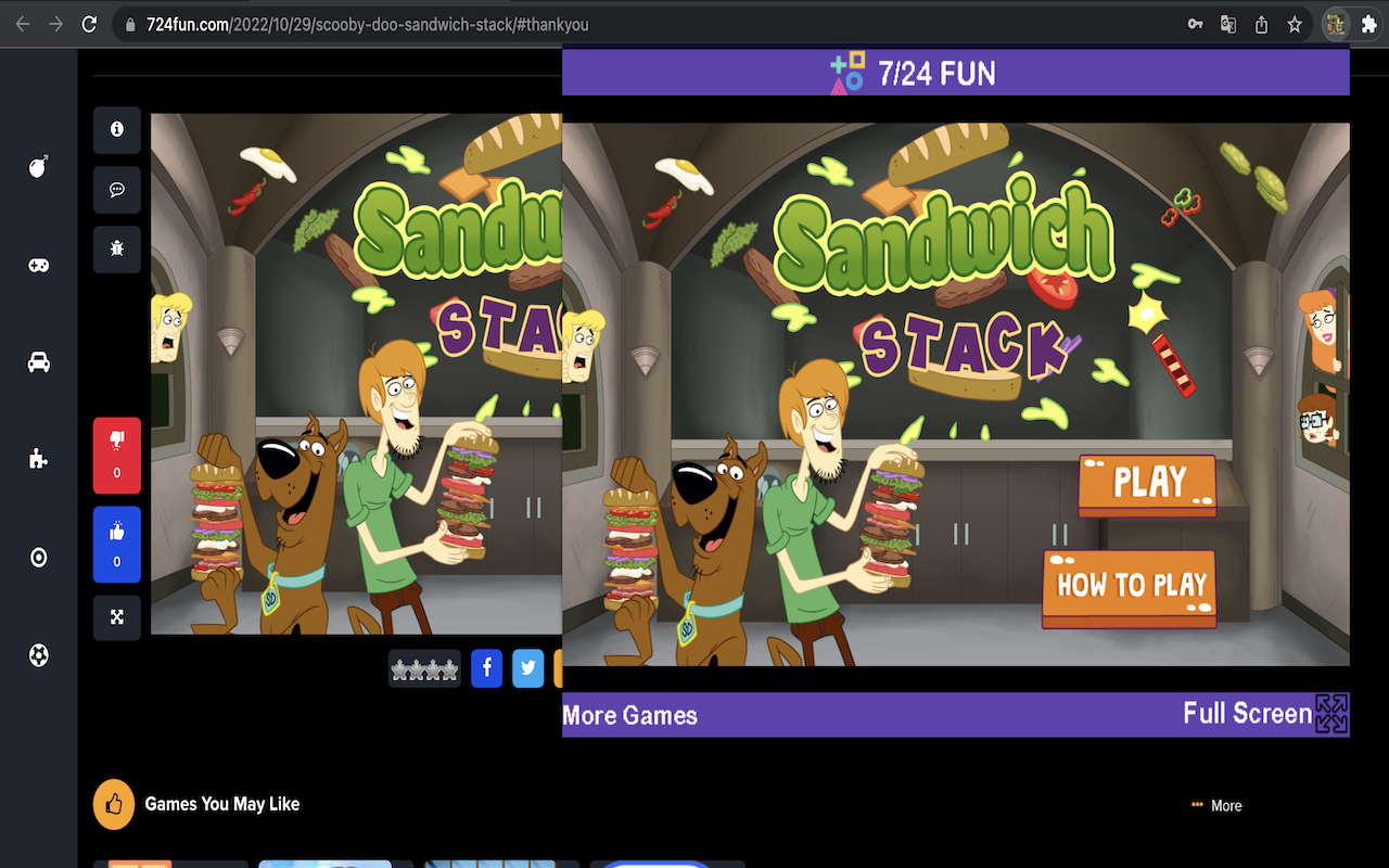 Scooby Doo Sandwich Stack - Cartoon Game Preview image 4