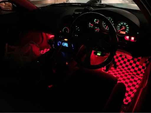 Rx 7 Fd3s 後期の愛車紹介 内装 Ledテープ Diy 夜のドライブに関するカスタム メンテナンスの投稿画像 車のカスタム情報はcartune