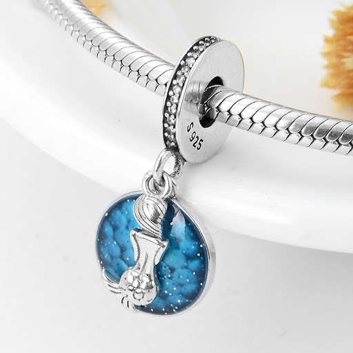 Title 11, 925 Sterling Silver Drop Glue Pendant Beads for...