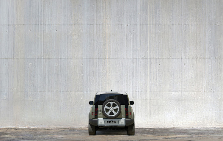 The rear of the new 2020 Land Rover Defender.