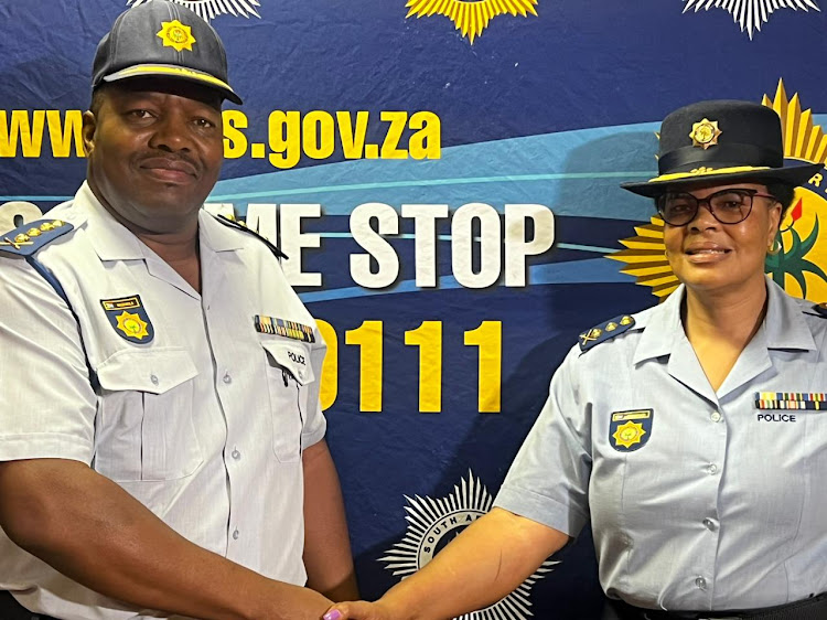 National police commissioner Gen Fannie Masemola and Lt-Gen Maropeng Johanna Mamothethi, the newly appointed divisional commissioner responsible for visible policing and operations.