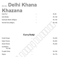 Delhi Khana Khazana menu 3