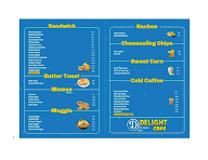 Delight Cafe menu 2
