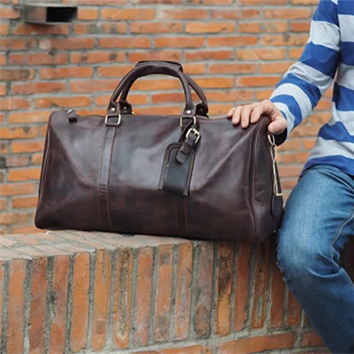 Title 4, European and American Style Leather Travel Bag ...