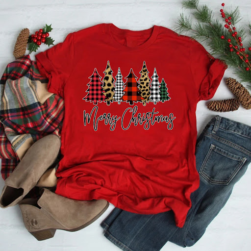 Title 25, Foreign Trade Christmas Tree T-shirt Men And Wo...