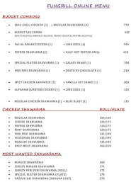 Fungrill menu 2