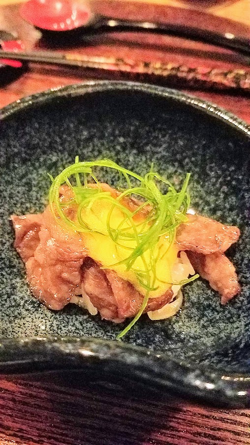 My experience at Nodoguro Supahardcore 2019 - worth the price for the multiple high quality courses that includes cooked dishes and a parade of sushi dishes such as here, Wagyu grilled over charcoal over wagyu fat rice with whipped egg sauce