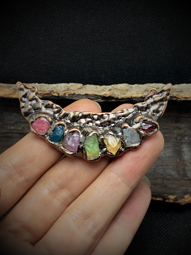 Title 3, Unshaped Moon Shaped Ancient Copper Pendant, a ...