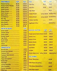 Chawla Pack & Carry menu 1