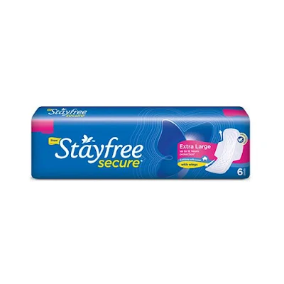 Stayfree Sanitary Pads - Secure Xl Cottony Soft, With Wings - 6 pcs