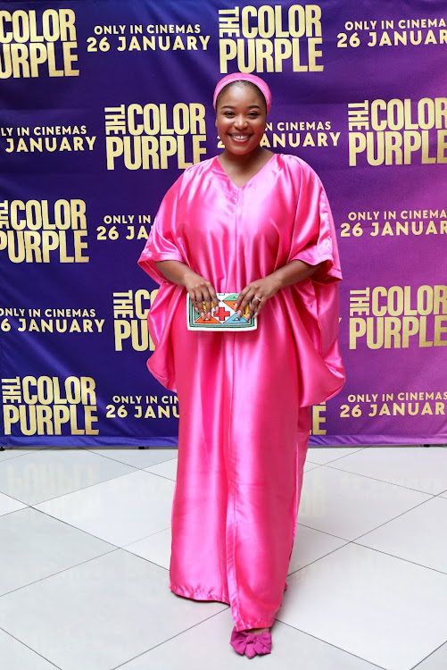 Actress Sive Mabuya-Bukani at the pre-screening of 'The Color Purple' at Montecasino.