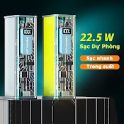 Aigeek Sạc Dự Phòng Sạc Nhanh 20000Mah 22.5W Pd 20W Vỏ Pin Sạc Dự Phòng Trong Suốt Mini Tiện Dụng Powerbank