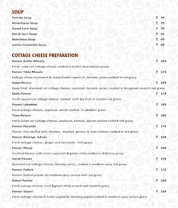 Kalyan menu 