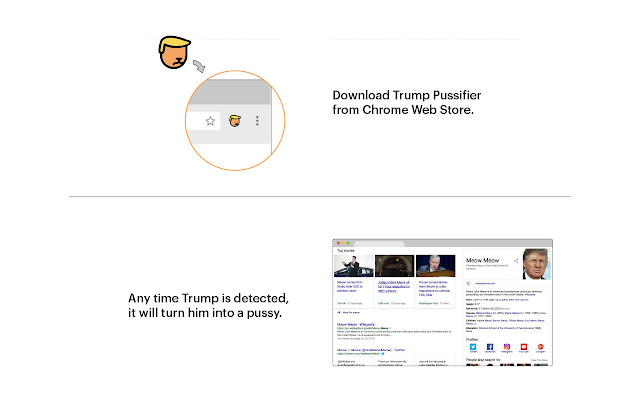 [Trump Pussifier] chrome extension