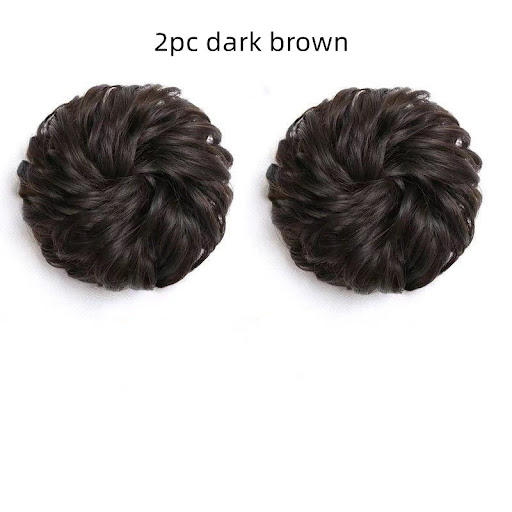 Title 7, Head flower hair bag wig, curly hair, natural f...