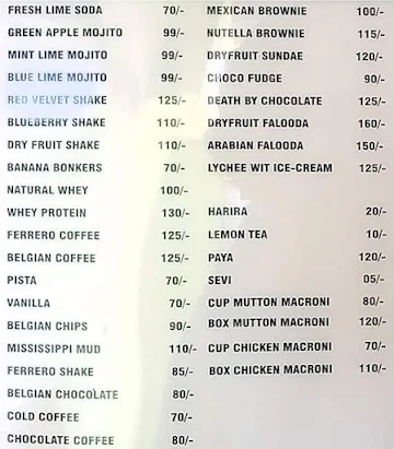 Fat Bites menu 