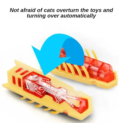 Funny Electric Bugs Catnip Toy Automatic Tunnel Mini Robot Bug Vibration Insect Toys For Cats Battery Operated Cockroach