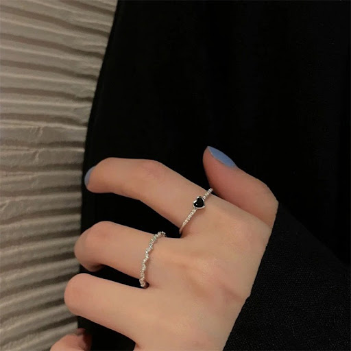 Title 3, Black Love Oil Dripping Ring For Women