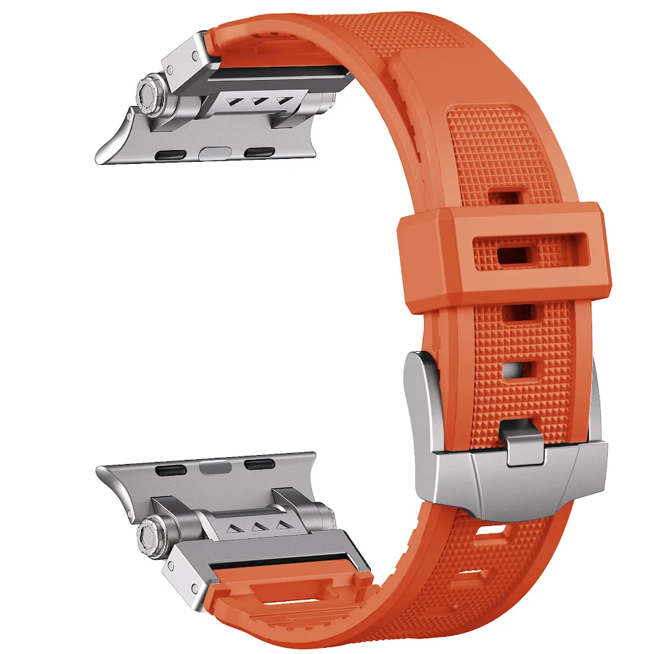 Pulseira de relógio de metal e silicone premium Conforto e elegância para o seu pulso. Durabilidade excepcional e design sofisticado. Abrace a perfeição.