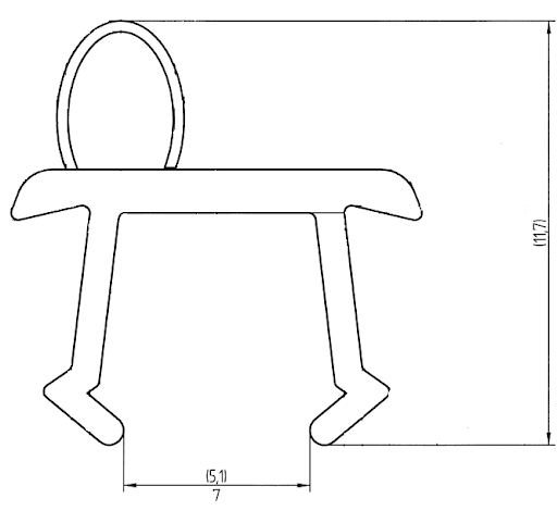 Joint vertical universel pour cabine de douche Dusar, Breuer et autres  marques (verre 5-8 mm)