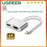 Cáp Chuyển Đổi Từ Mini Display Port Sang Hdmi Và Vga Dài 20Cm Ugreen 20421 - Hàng Chính Hãng