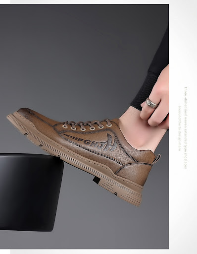 Title 2, Mens Leather Shoes Breathable Business Soft So...