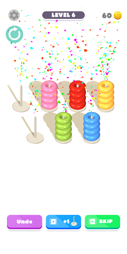 Screenshot Hoop Puzzle: Color Stack Sort