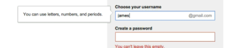 Inline validation can be used to instruct users how to complete forms and make them aware of fields they've left out or completed incorrectly. 