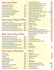 Kasturi Restaurant menu 2