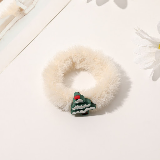 Title 4, Cute rabbit furry hair ring, perfect for a fest...