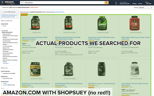 ShopSuey: Get rid of ads on Amazon and Ebay