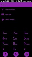 Dialer Theme Flat Black Purple Screenshot