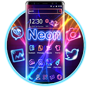 Blue Neon Light Theme  Icon