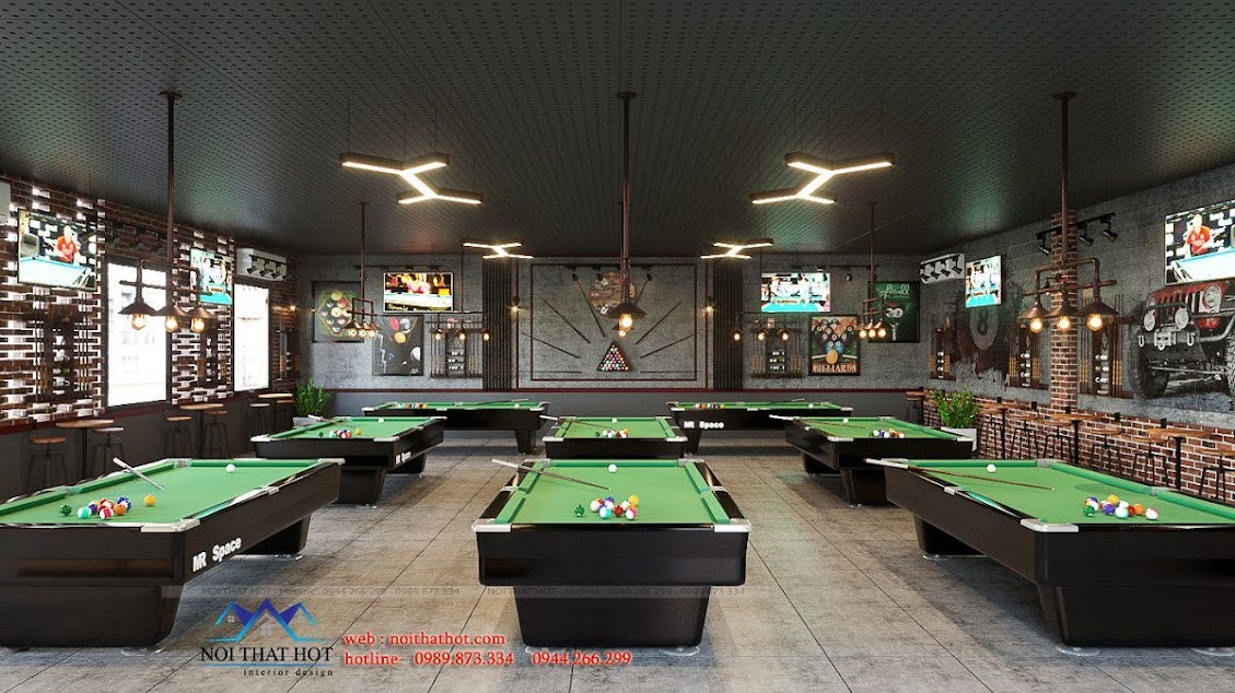 thiết kế quán billiards