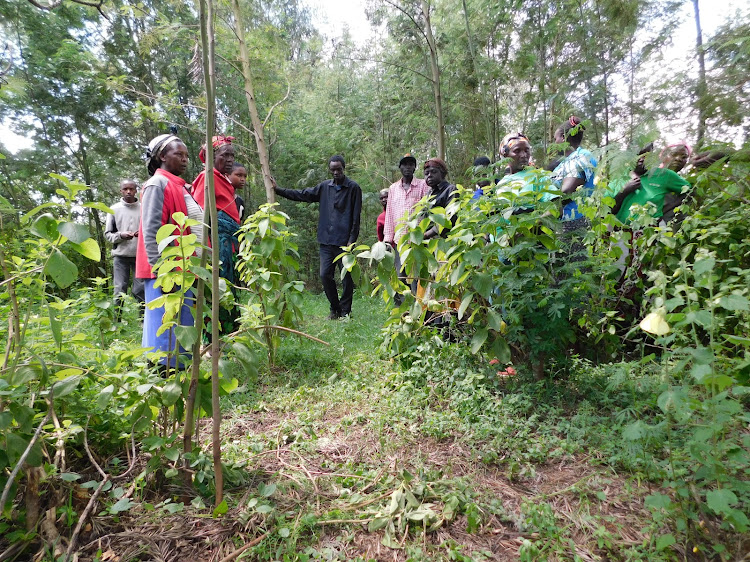 Villagers and family members at site where teenager was gang-raped, injured and abandoned on Tuesday night.