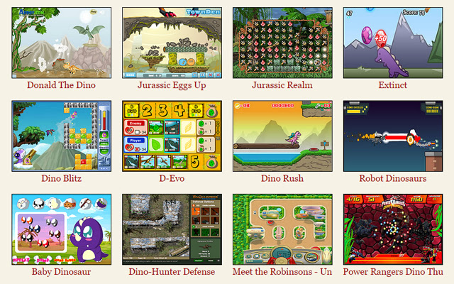 Dinosaur Games chrome extension