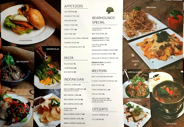 Bearhounds Cafe menu 