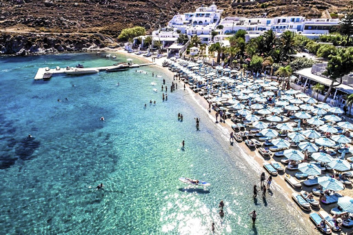 Nammos, a hip and exclusive restaurant and beach bar on the Greek island of Mykonos, is a destination of choice for some of the world's wealthiest and most famous people.