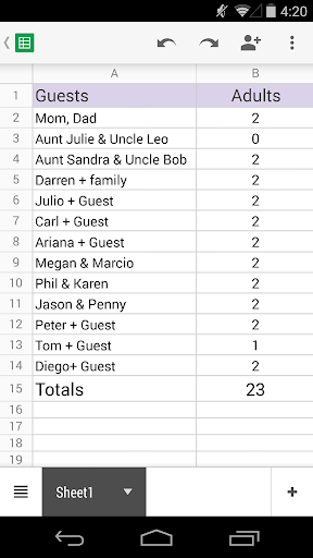 Google Sheets