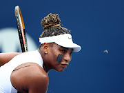  Serena Williams of the United States serves against Nuria Parrizas Diaz of Spain during the National Bank Open, part of the Hologic WTA Tour, at Sobeys Stadium on August 8, 2022 in Toronto, Ontario, Canada.