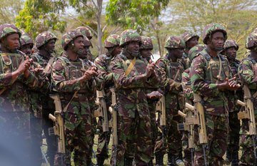 Kenyan troop during the handing - over to DRC for peacekeeping on November 2, 2022.