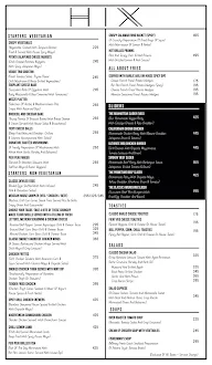 HIX Restaurant & Bar menu 2