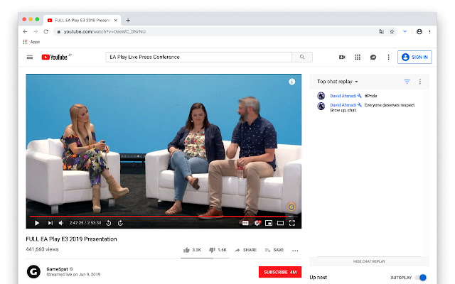 Chat Selector for YouTube Live chrome extension